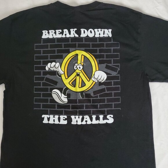 A-Lab Men's Break Down The Walls Short Sleeve T-Shirt Black Size Large - Picture 7 of 11